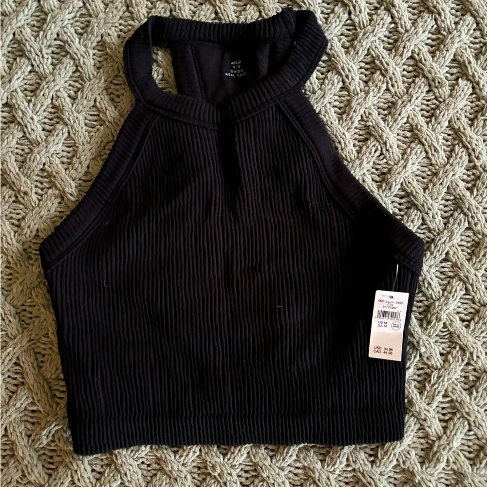 Aerie Superchill Seamless High Neck Bra Top